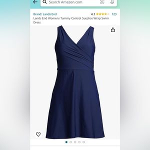 New Lands End Navy Swim dress. 18DD